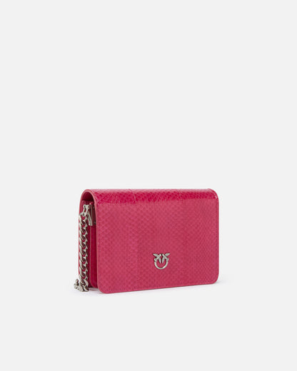 Mini Love Bag crossbody bag in glossy reptile PINK0 Galleria