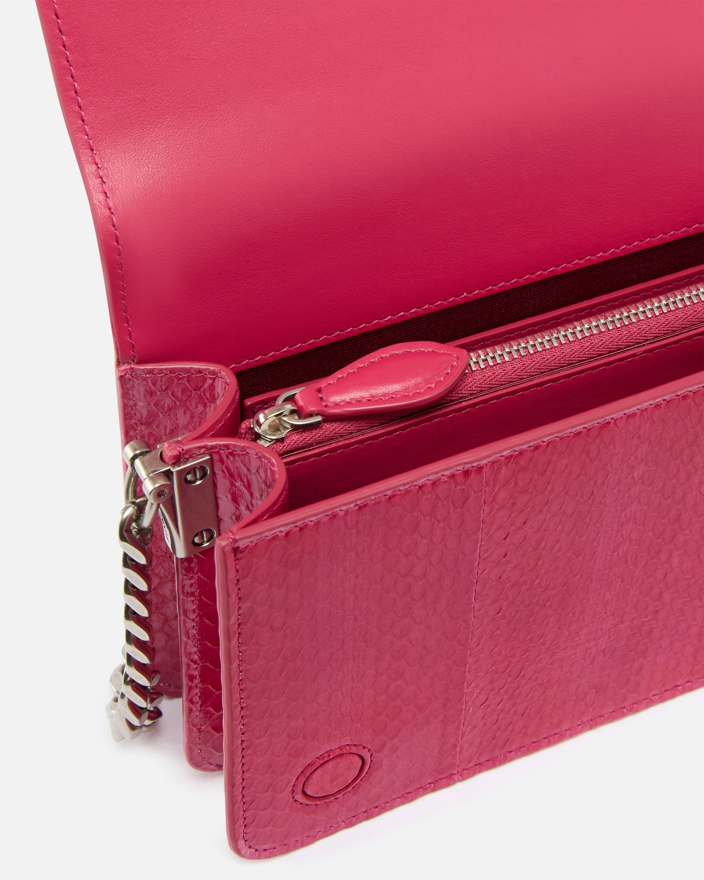 Mini Love Bag crossbody bag in glossy reptile PINK0 Galleria