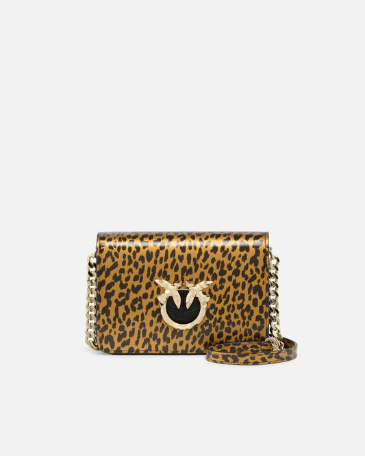 Mini Love Bag leopard print crossbody bag