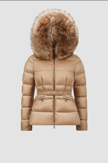 Piumino corto in shearling con cappuccio Boed