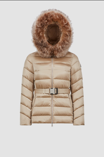 Piumino corto in shearling con cappuccio Cupidone