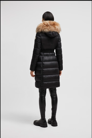 Piumino lungo in shearling con cappuccio Boedic